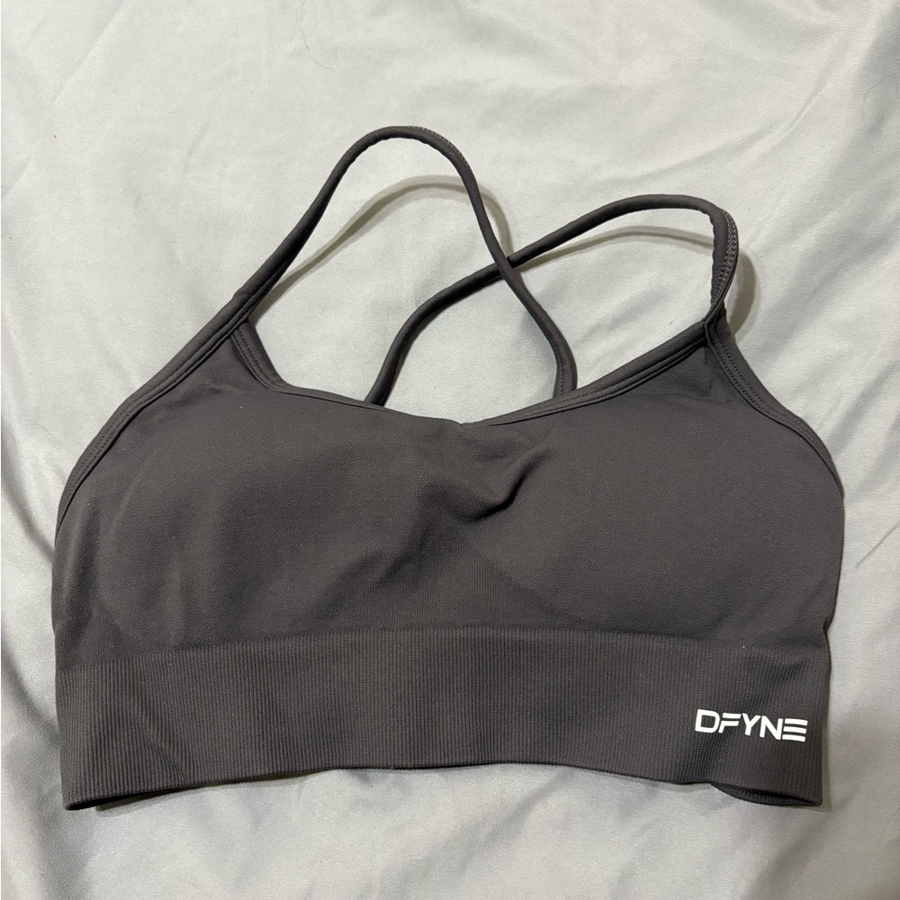 DFYNE Dark grey sports bra